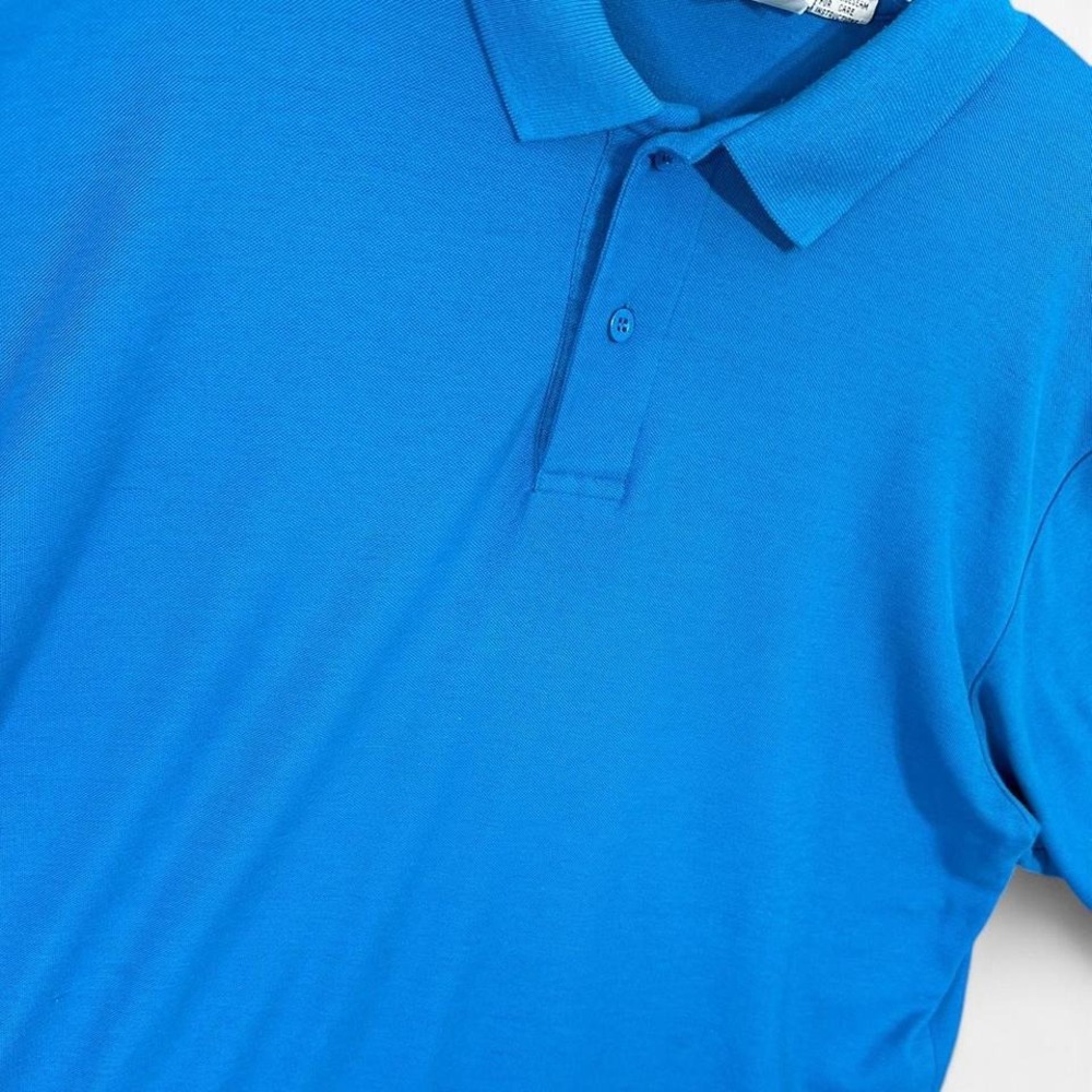 Vintage Levi's blue short sleeve polo shirt with button down collar‎ - Picture 2 of 6